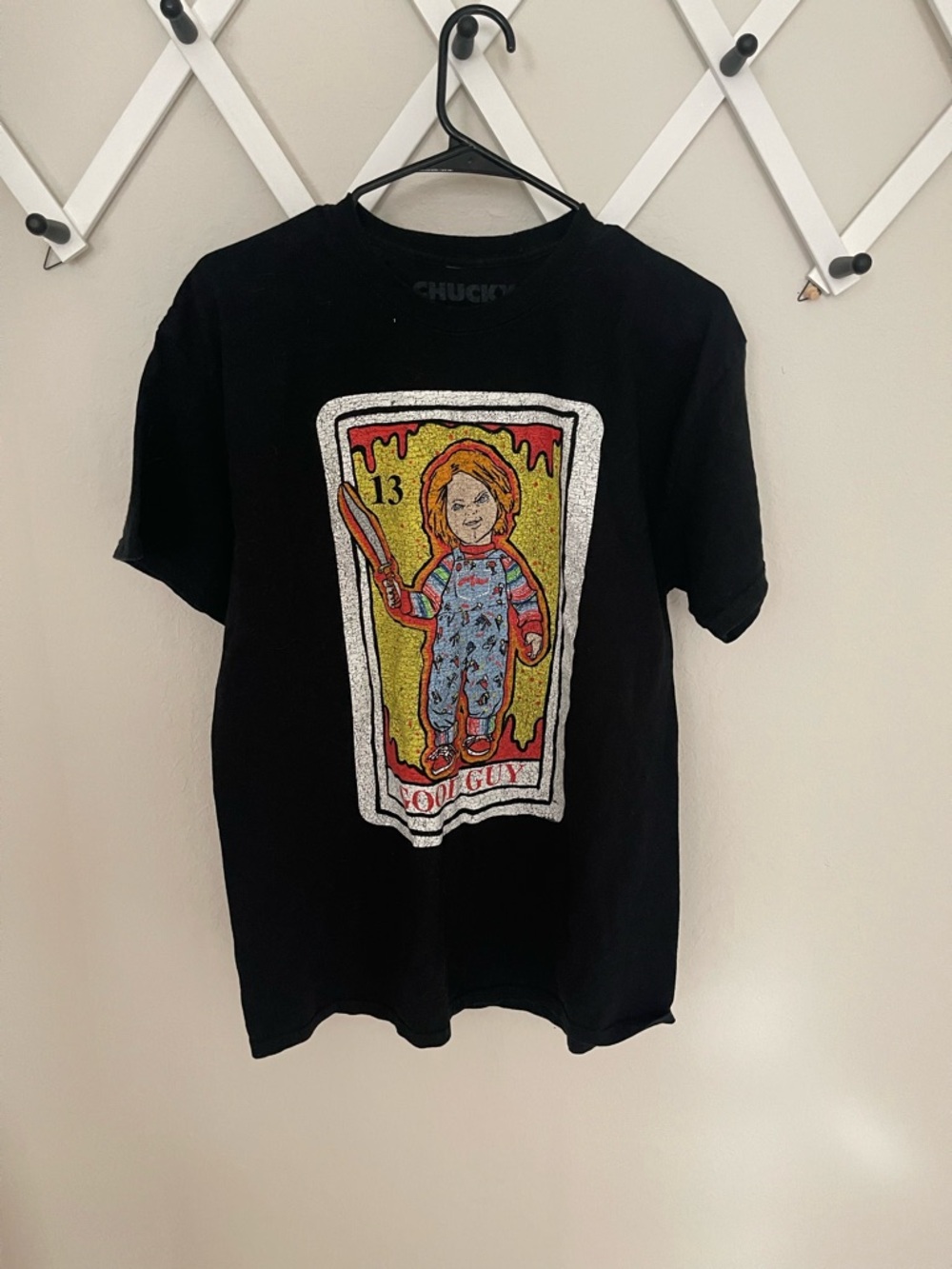 Hot Topic Chuckys Child’s Play Tarot Card Black Graphic Tee